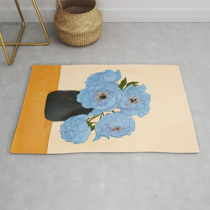 Bouquet Gift Blue Rug Gallery Image 1