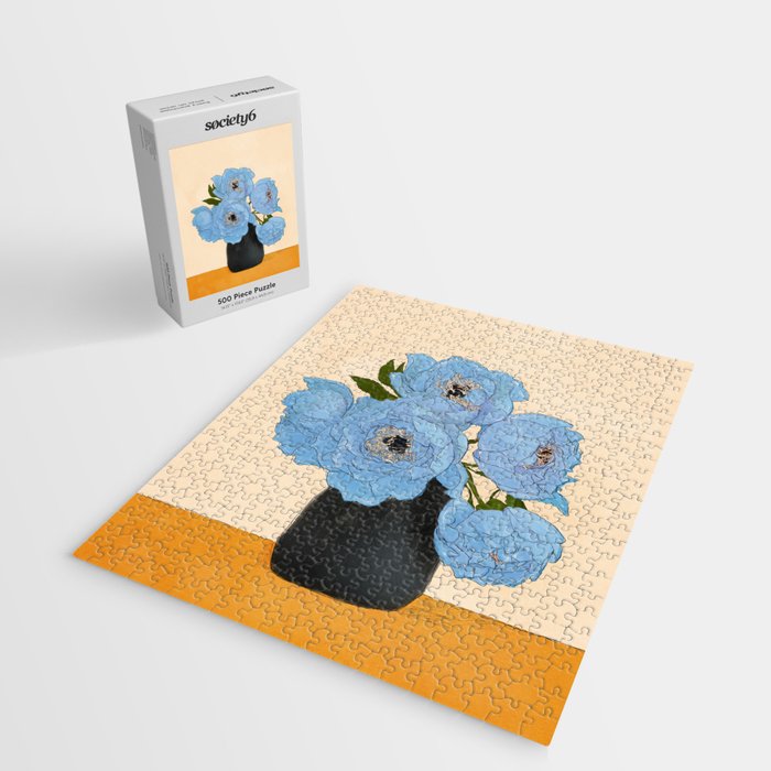 Bouquet Gift Blue Jigsaw Puzzle Gallery Image 2