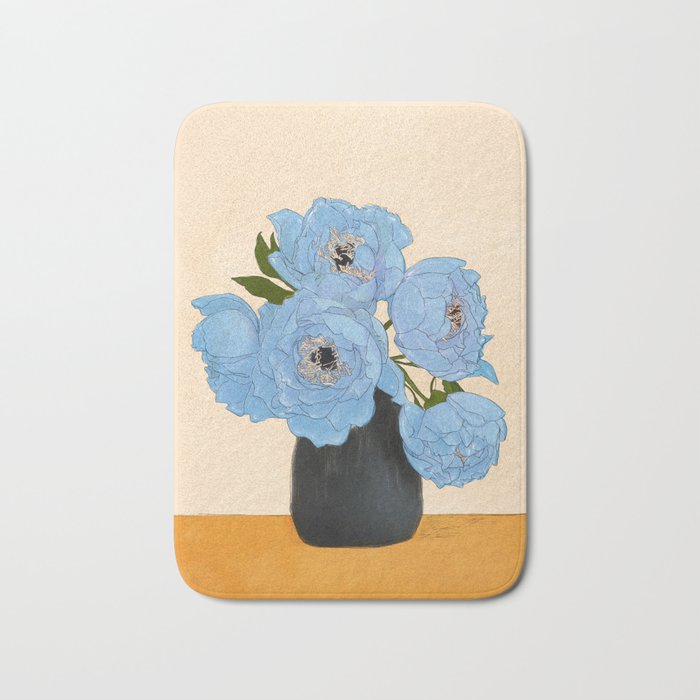 Bouquet Gift Blue Bath Mat Gallery Image 1