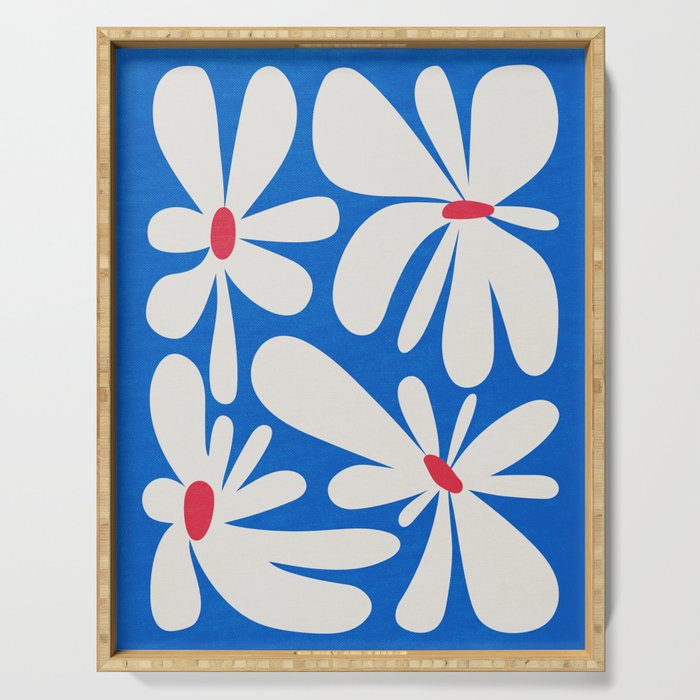 Bloom: Cobalt Blue Matisse Color Series 02 Serving Tray Gallery Image 1