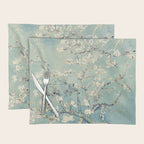 Van Gogh Almond Blossoms Muted Teal Cream Placemat Gallery Image 1