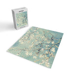 Van Gogh Almond Blossoms Muted Teal Cream Jigsaw Puzzle Gallery Image 2