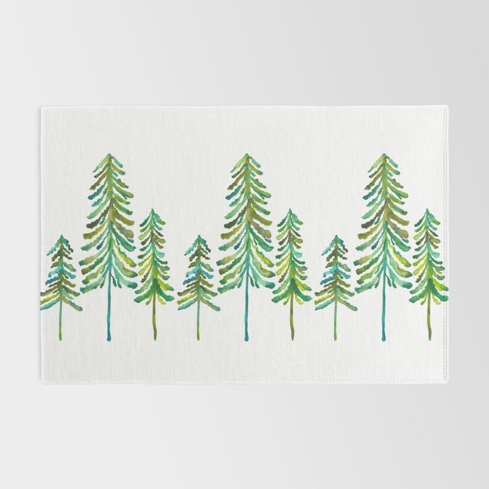Pine Trees - Green Palette Rug Gallery Image 2