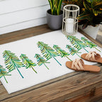 Pine Trees - Green Palette Outdoor Rug Gallery Image 2