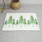 Pine Trees - Green Palette Rug Gallery Image 1