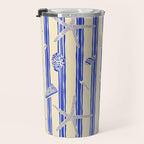 Vintage marine sea shell summer art pattern Travel Mug Gallery Image 3