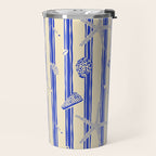 Vintage marine sea shell summer art pattern Travel Mug Gallery Image 2