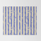 Vintage marine sea shell summer art pattern Throw Blanket Gallery Image 2