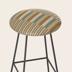 Mixed Stripes Pattern XXIII Natural Boho Stool Gallery Image 2