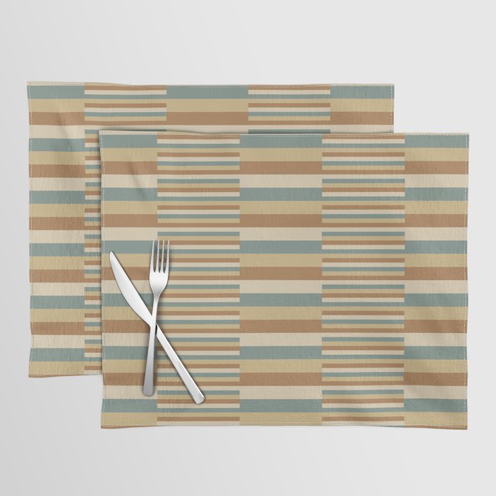 Mixed Stripes Pattern XXIII Natural Boho Placemat Gallery Image 1