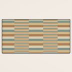 Mixed Stripes Pattern XXIII Natural Boho Desk Mat Gallery Image 3