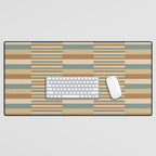 Mixed Stripes Pattern XXIII Natural Boho Desk Mat Gallery Image 1