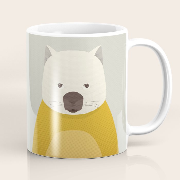 Whimsy Wombat, Animal Portrait Coffee Mug Gallery Image 1