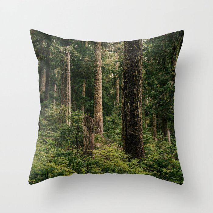 Green Forest Throw Pillow Gallery Image 6