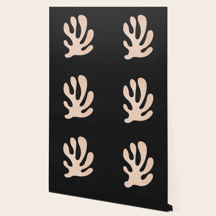 Noir Leaf: Mid Century Modern Matisse Edition Wallpaper Gallery Image 2