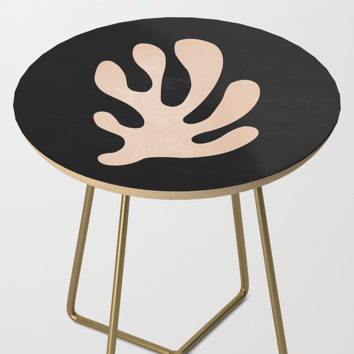 Noir Leaf: Mid Century Modern Matisse Edition Side Table Gallery Image 2