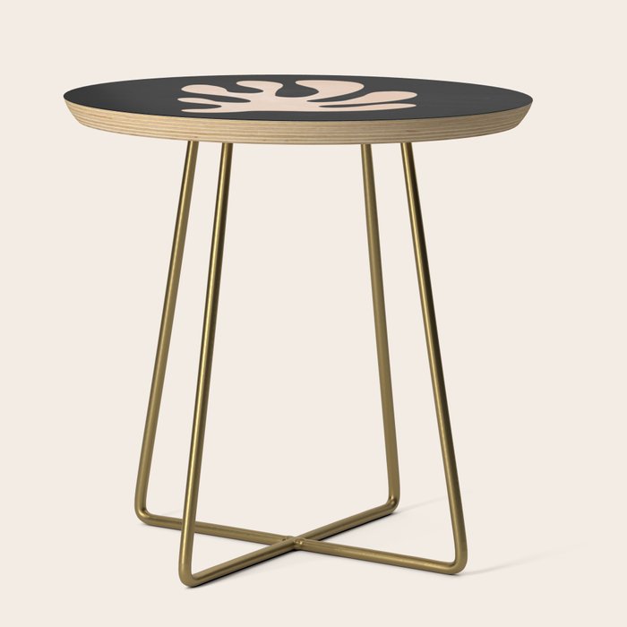 Noir Leaf: Mid Century Modern Matisse Edition Side Table Gallery Image 1