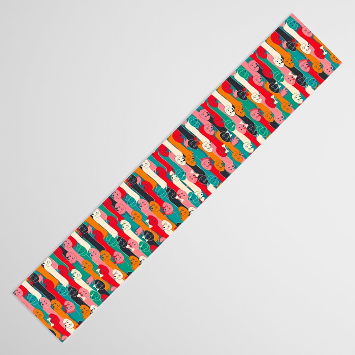 dachshund pattern- happy dogs Table Runner Gallery Image 3
