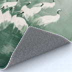 Japandi Wall Art chinoiserie Bird Poster Japanese wabi Sabi sage Green Forest maximalist Painting Rug Gallery Image 4