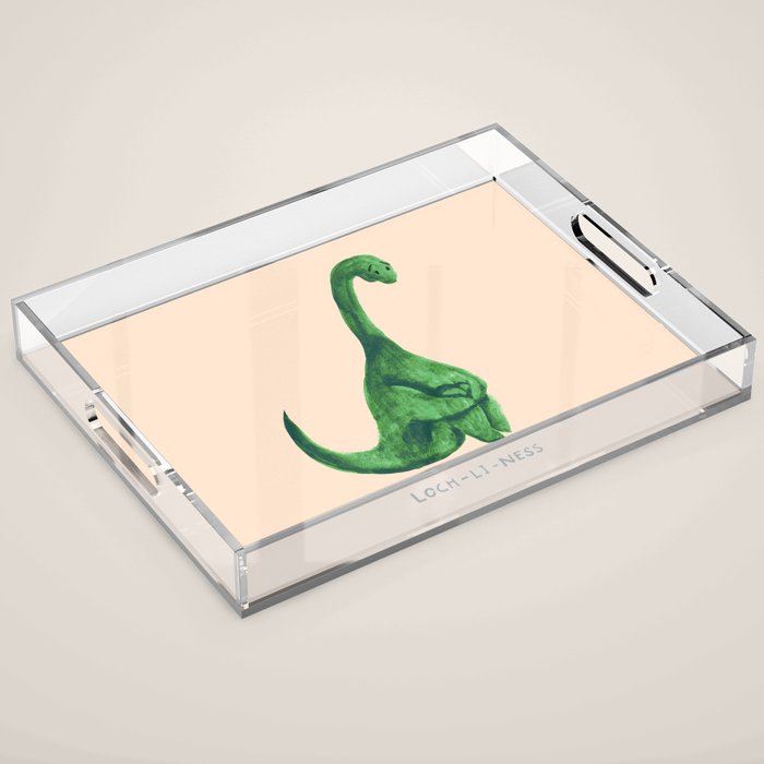 Lonely loch ness monster (loch-li-ness) Acrylic Tray Gallery Image 1