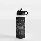 Ice Hockey Player Winter Sport Vintage Patent Print Water Bottle Gallery Image 1
