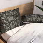 Ice Hockey Player Winter Sport Vintage Patent Print Pillow Sham Gallery Image 2