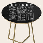 Ice Hockey Player Winter Sport Vintage Patent Print Side Table Gallery Image 2