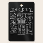 Ice Hockey Player Winter Sport Vintage Patent Print Cutting Board Gallery Image 1