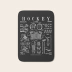 Ice Hockey Player Winter Sport Vintage Patent Print Bath Mat Gallery Image 1