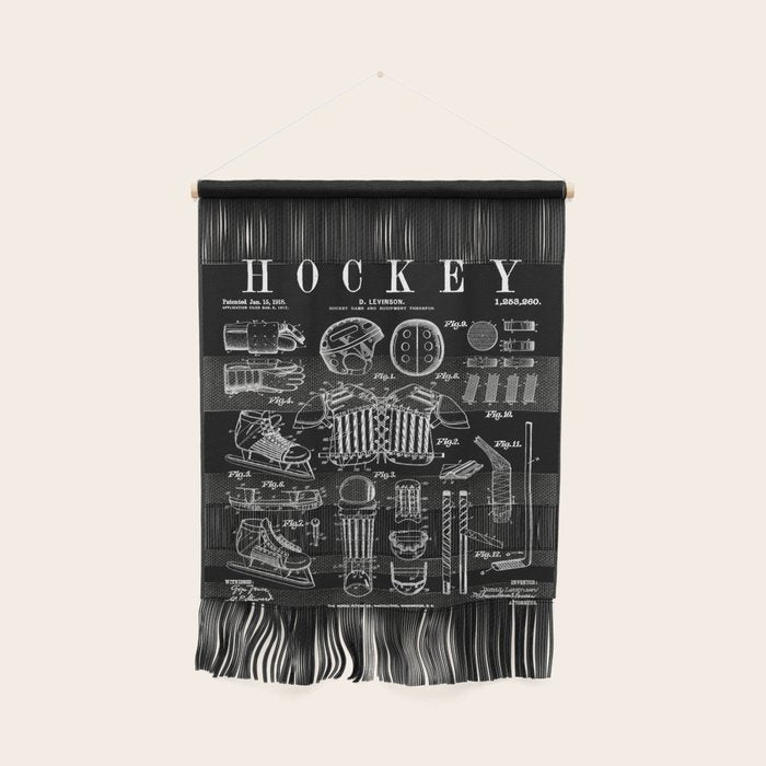 Ice Hockey Player Winter Sport Vintage Patent Print Wall Hanging Gallery Image 1