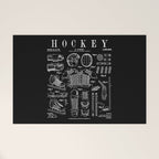 Ice Hockey Player Winter Sport Vintage Patent Print Welcome Mat Gallery Image 1