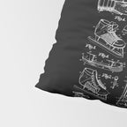 Ice Hockey Player Winter Sport Vintage Patent Print Pillow Sham Gallery Image 4