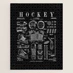 Ice Hockey Player Winter Sport Vintage Patent Print Jigsaw Puzzle Gallery Image 1