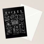 Ice Hockey Player Winter Sport Vintage Patent Print Stationery Card Gallery Image 2