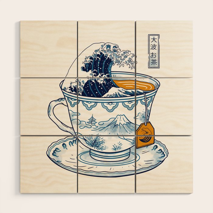 The Great Kanagawa Tee Wood Wall Art Gallery Image 1