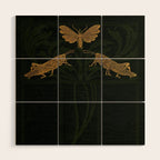 Art Nouveau Insects Wood Wall Art Gallery Image 1