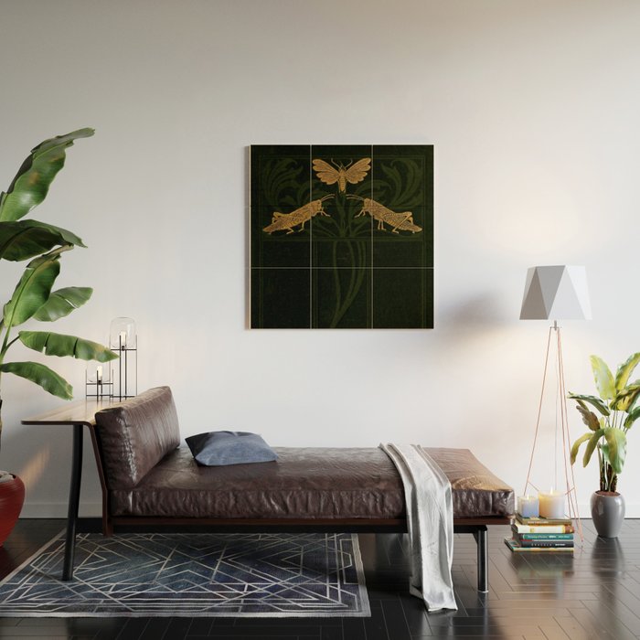 Art Nouveau Insects Wood Wall Art Gallery Image 2