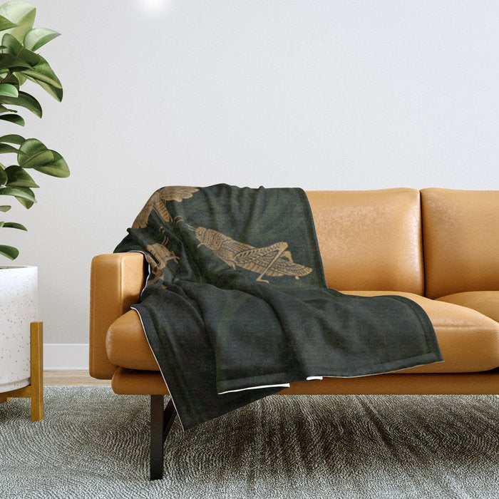 Art Nouveau Insects Throw Blanket Gallery Image 1