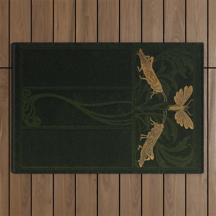 Art Nouveau Insects Outdoor Rug Gallery Image 1