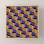 Cuboid Geometric Abstract Shapes Pattern XX Mini Art Print Gallery Image 1