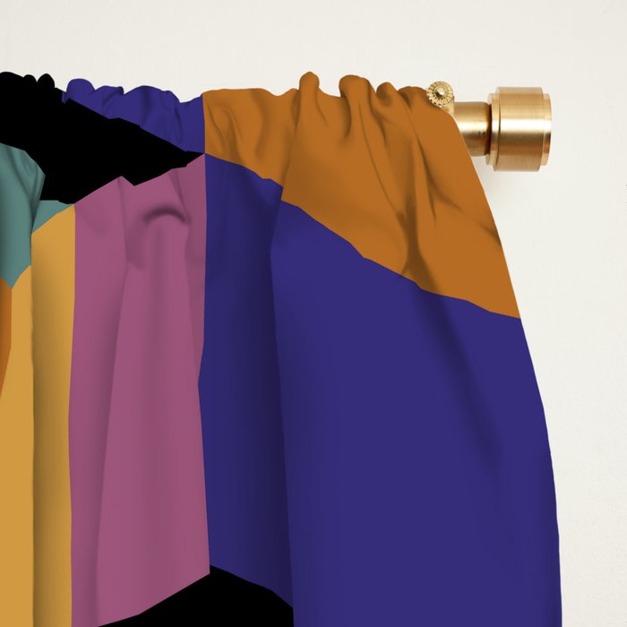 Cuboid Geometric Abstract Shapes Pattern XX Window Curtain Gallery Image 2