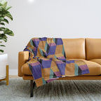 Cuboid Geometric Abstract Shapes Pattern XX Throw Blanket Gallery Image 1