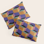 Cuboid Geometric Abstract Shapes Pattern XX Pillow Sham Gallery Image 3