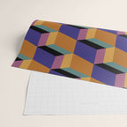 Cuboid Geometric Abstract Shapes Pattern XX Wrapping Paper Gallery Image 2