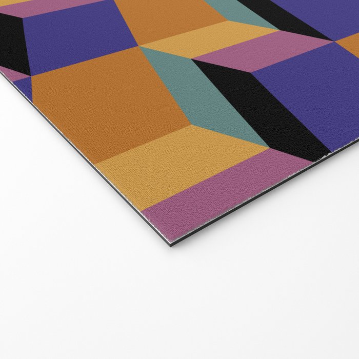 Cuboid Geometric Abstract Shapes Pattern XX Welcome Mat Gallery Image 2