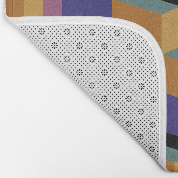 Cuboid Geometric Abstract Shapes Pattern XX Bath Mat Gallery Image 2