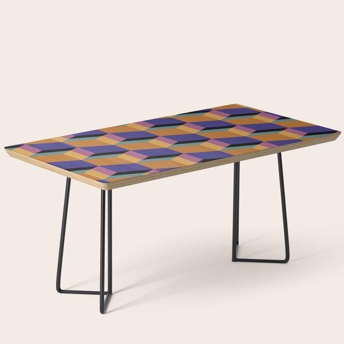 Cuboid Geometric Abstract Shapes Pattern XX Coffee Table Gallery Image 1