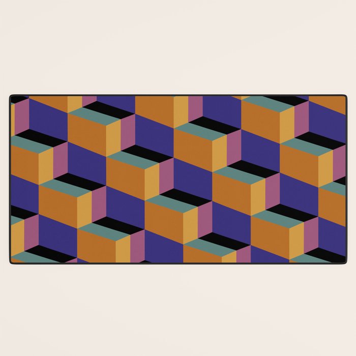 Cuboid Geometric Abstract Shapes Pattern XX Desk Mat Gallery Image 3