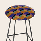 Cuboid Geometric Abstract Shapes Pattern XX Stool Gallery Image 2