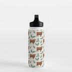 Farm house Christmas Burlap Water Bottle Gallery Image 3